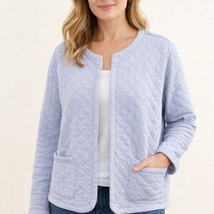 J.Crew Lavender Quilted Jacket Lightweight Cotton CardiganPreppy Cottagecore